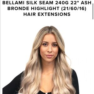 Brand New BELLAMI SILK SEAM 240G 22" ASH BLONDE HAIR EXTENSIONS
